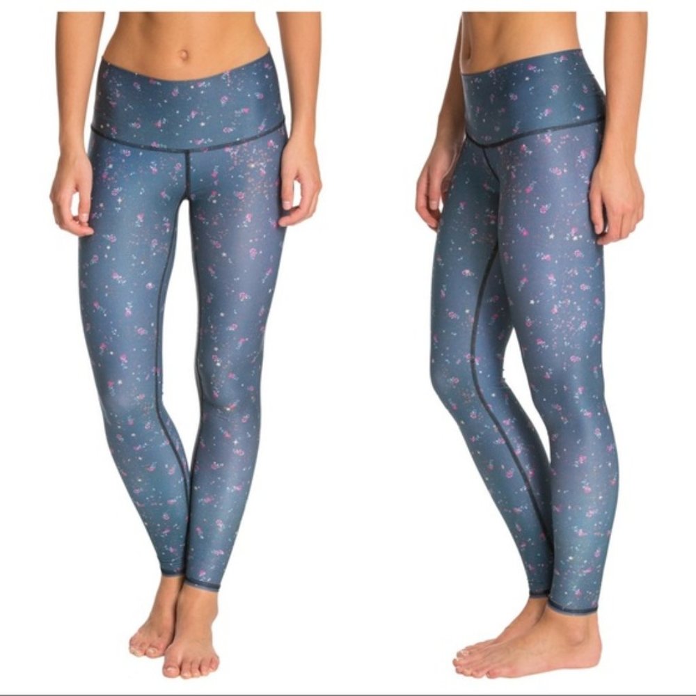 Teeki Blue Pixie Rose Hot Pants Leggings